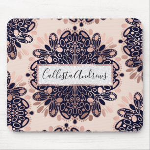 Girly Boho Ro Guld  Rosa Navy Mandalas Musmatta