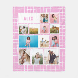 Girly bright rosa 12 foto modern minimal abstrakt fleecefilt