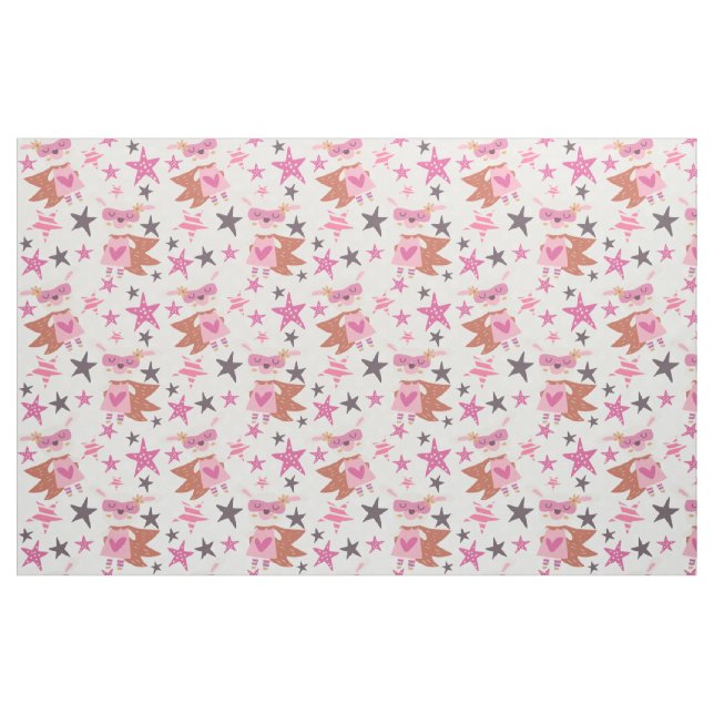 Girly Bunny Toppen Hero Fabric Tyg (Fat Quarter)