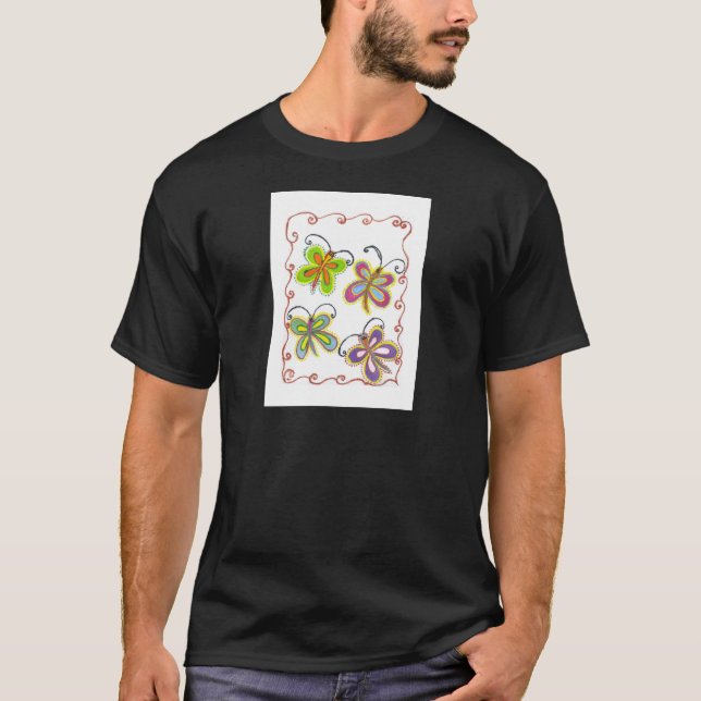 Girly Butterfly T-shirt (Framsida)