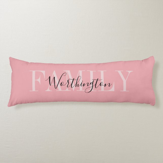 Girly Calligraphy words Name pink blush red Body P Kroppskudde (Framsidan)