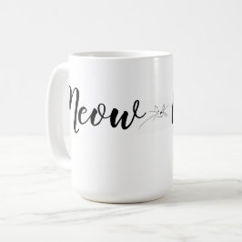 Girly Cat Lovers Meow Meow Kattunge Kaffemugg