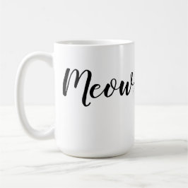 Girly Cat Lovers Meow Meow Kattunge Kaffemugg
