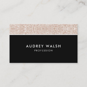Girly Champagne rosa glitter lyx professionell Visitkort