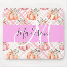 Girly Chic Blommigt Rosa Peach Pumpkin Monogram Na Musmatta