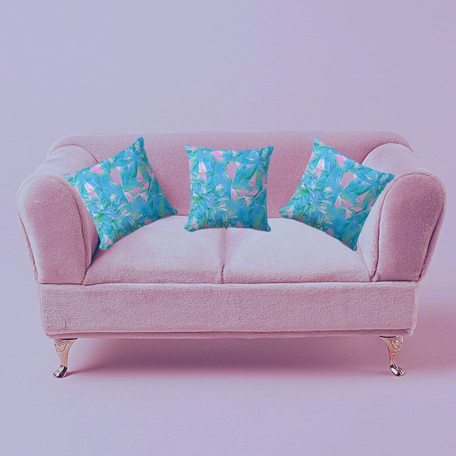 Girly Chic Romantic Soft Blue Aesthetic Kudde (Skapare uppladdad)