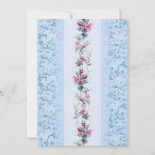 Girly Chic Rosa och Blue Ro Anteckningskort