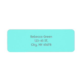 Girly chic turkos aqua Robins Egg Blue Returadress Etikett