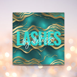 Girly Chic Typography Beauty Makeup Artist Lash Fyrkantigt Visitkort