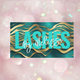 Girly Chic Typography Beauty Makeup Artist Lash Visitkort