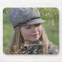 Girly Child Photo Golden Confetti Hearts Sweet