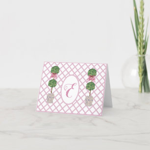 Girly Chinoiserie Ginger Burk Burk Topiary Tack Kort