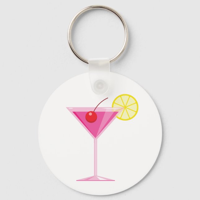 Girly Cocktail Keychain Nyckelring (Framsida)
