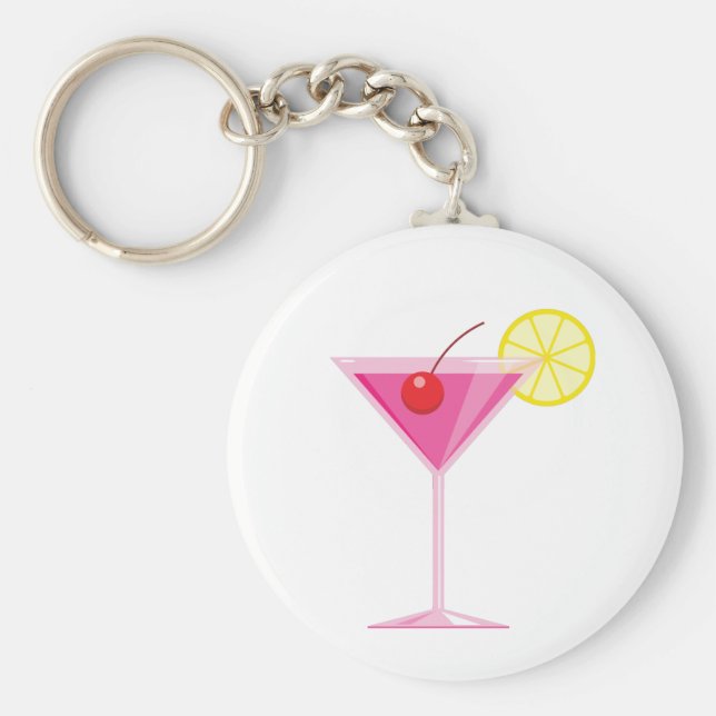 Girly Cocktail Keychain Nyckelring (Framsidan)
