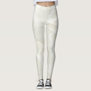 Girly Coola Modern White Marble Struktur Leggings