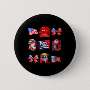 Girly Coquette Trump Vance 2024 Trump Girl Republi Knapp