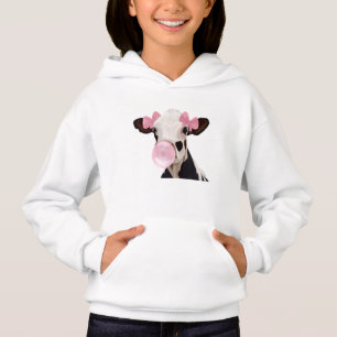 Girly Cow Blowing Rosa Bubblegum Bubble T Shirt