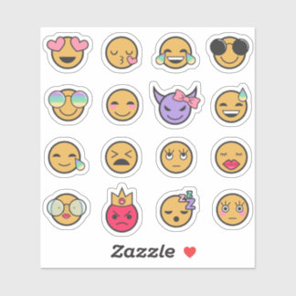 Girly Cute Emojis Klistermärken
