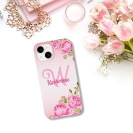 Girly Cute Mode Blommigt Monogram