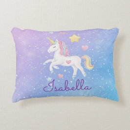 Girly Cute Personlig Magic Unicorn Cushion Prydnadskudde