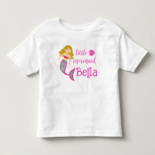 Girly Cute Rosa Sjöjungfru Girl Kid T Shirt