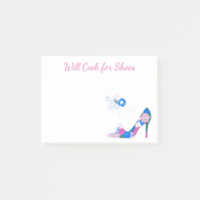 Girly Cute Shoes - Cook for Shoes Post-it Block (Framsida)