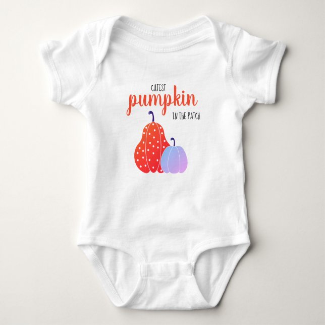 Girly Cutest Pumpkin in Patch Lila Shock rosa T Shirt (Framsida)