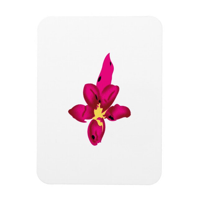 Girly Design, Light Guld, Purplish Red Magnet (Vertikal)