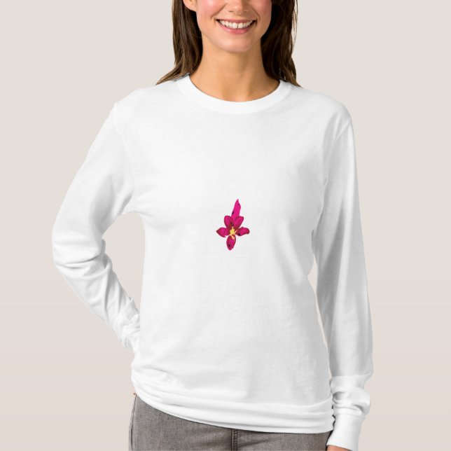 Girly Design, Light Guld, Purplish Red T Shirt (Framsida)