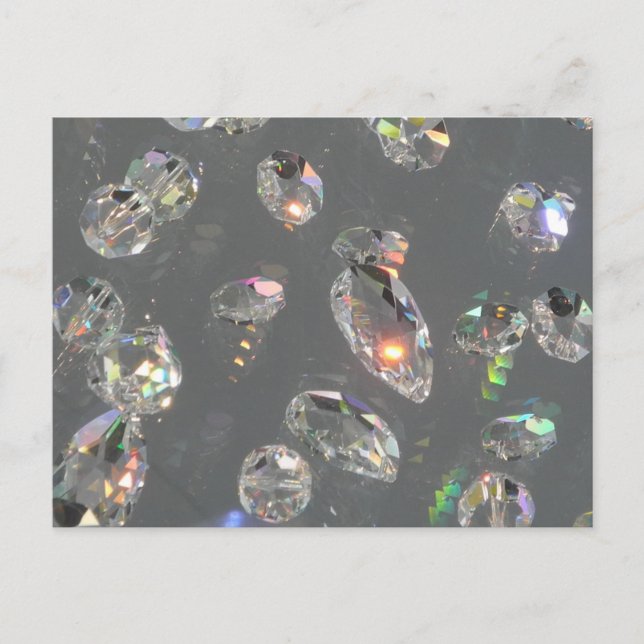 Girly Diamond Gem Mönster Vykort (Framsida)