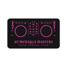Girly DJ Disk Jockey Neon Rosa & Black Turntable