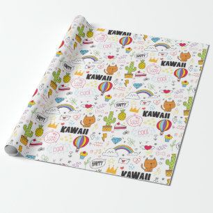 Girly Doodles Wrapping Papper Presentpapper