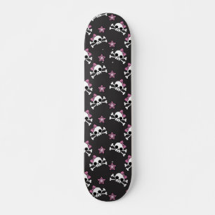 Girly Döskallars and Stars Mini Skateboard Bräda 18,7 Cm