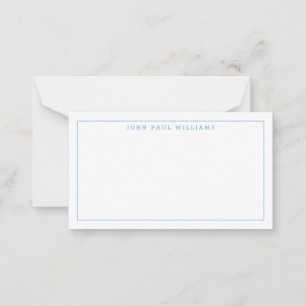 Girly Dusty Blue Professionell Formal Thin Gräns Anteckningskort