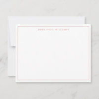 Girly Dusty Rosa Modern Professionell Thin Gräns