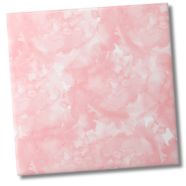 Girly Elegant Rosa Kakelplatta (Simple Modern Aesthetic Elegant Pink Watercolor ceramic tile)