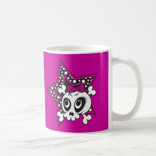 Girly Emo Skull Kaffemugg (Höger)