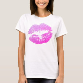 Girly Faux Glitter Lila Läppar Anpassningsbar Tank Tröja