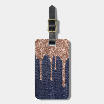 Girly Faux Ro Guld Glitter Jeans