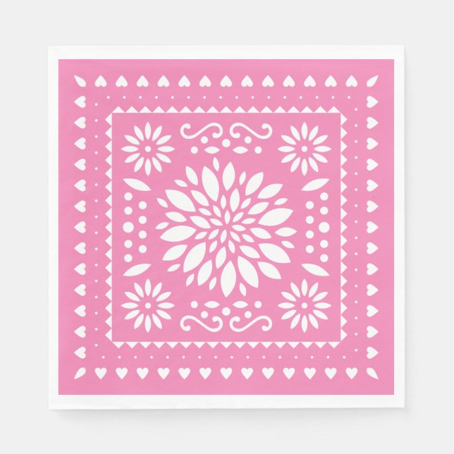 Girly Fiesta Party Napkins Pappersservett (Framsidan)