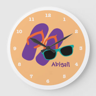 Girly Flinflip flops Sunglasses Add Namn Stor Klocka