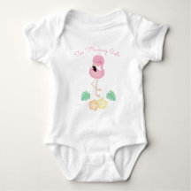 Girly Flocking Cute Funny Tropical Flamingo Rosa