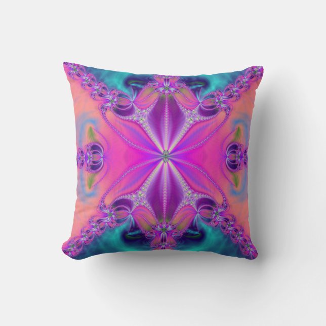 Girly Fractal Pillow Kudde (Framsida)