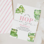 Girly Frog Födelsedagsfest inbjudan<br><div class="desc">Redot från födelsedagsinbjudan att bli personlig av dig!</div>