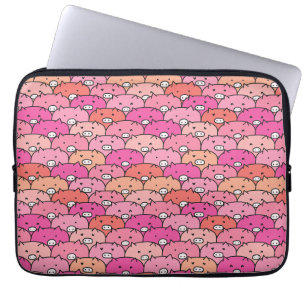 Girly Funny Gris Mönster Laptop Fodral