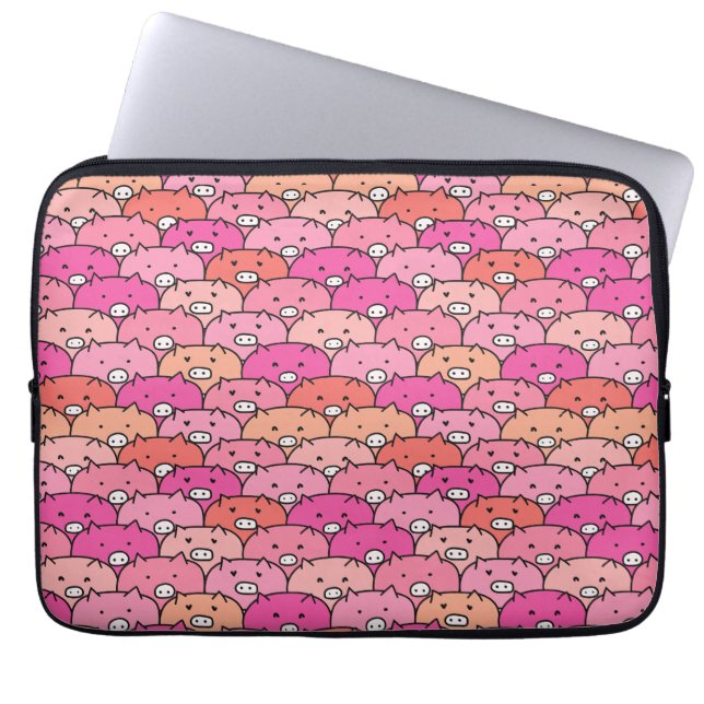 Girly Funny Gris Mönster Laptop Fodral (Framsidan)
