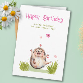 Girly Garden Hedgehug Alla åldrar Kort