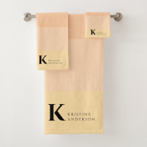 Girly Gentle Peach Ombre Classic Monogram