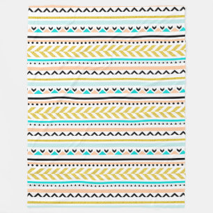 Girly Geometric Aztec Inspired Design Fleecefilt