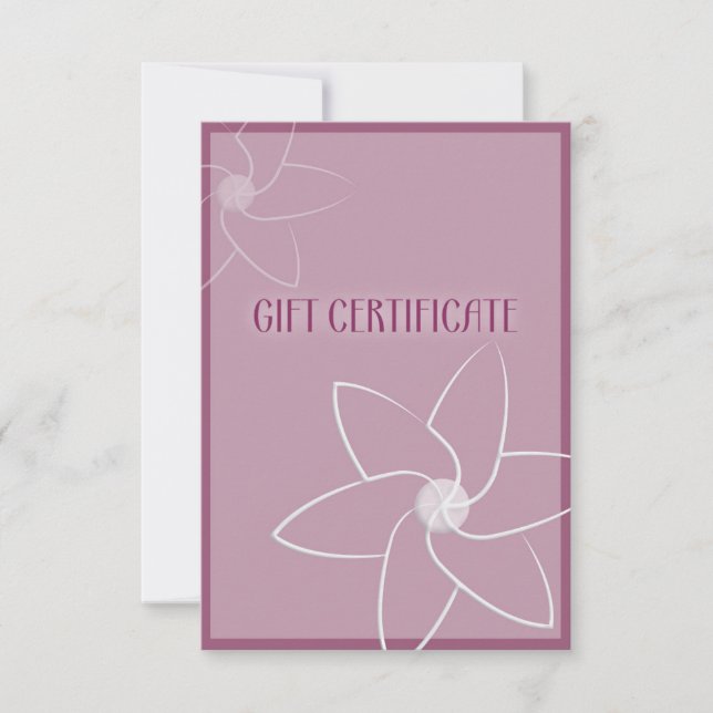 Girly gift certificate  (Framsida)
